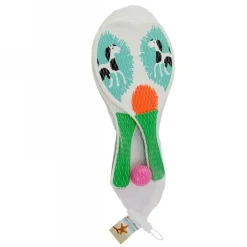 RACCHETTE MARE TRAFORATE BAMBINI LEGNO BEACH TENNIS SPIAGGIA VARI COLORI ANIMALI