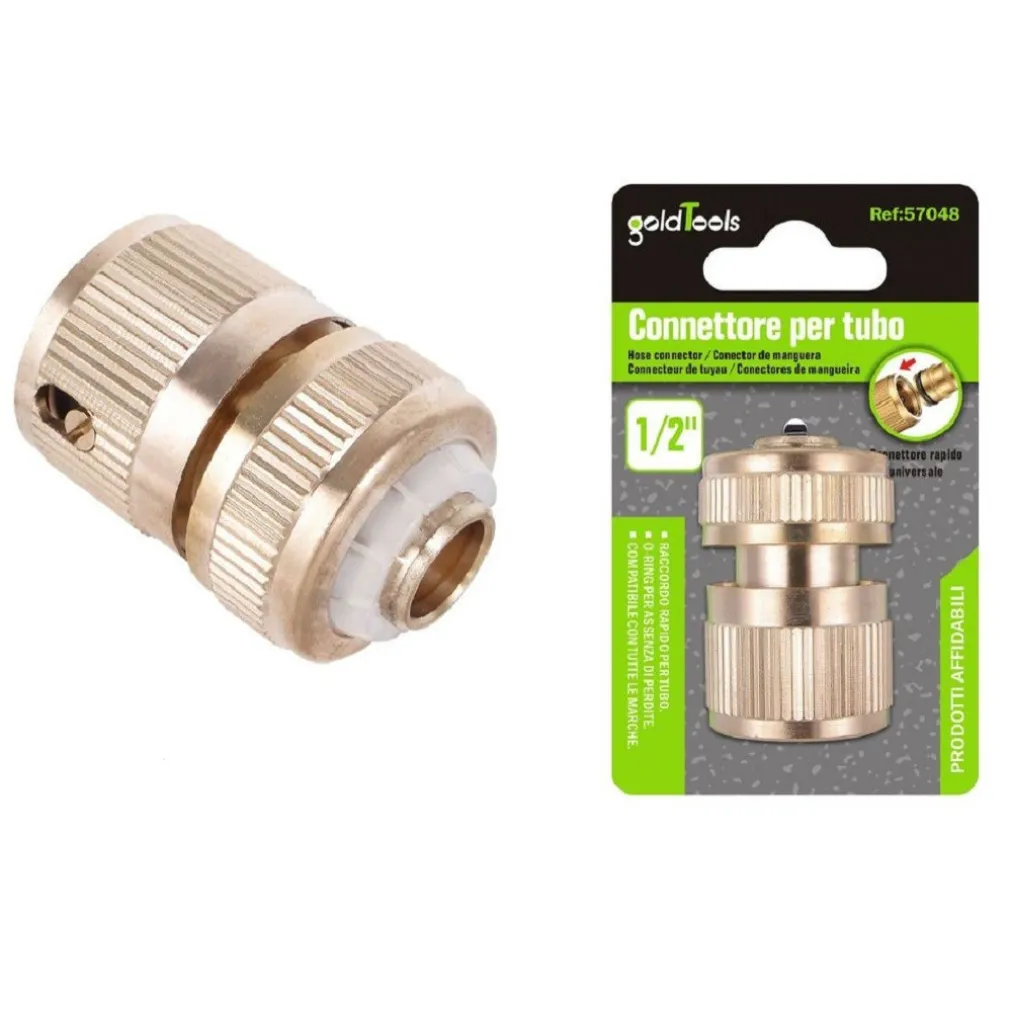 RACCORDO RAPIDO UNIVERSALE DA 1/2" CONNETTORE PER TUBO GIUNTO DA GIARDINO 57048