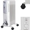 RADIATORE ELETTRICO AD OLIO 9 ELEMENTI CON ROTELLE DA 2000W BASSO CONSUMO STUFA