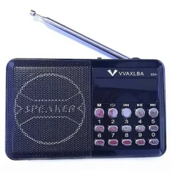 RADIO FM 32A LETTORE MUSICALE PLAYER PORTATILE MICROSD MMC USB AUX