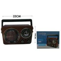 RADIO FM AM SW PORTATILE CON ANTENNA SPEAKER BLUETOOTH MICROSD USB RETRO' XC-5007