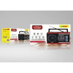 RADIO PORTATILE A BATTERIA USB SVEGLIA Q-FM40 ALTOPARLANTE BLUETOOTH CON TORCIA