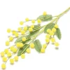 RAMO MIMOSA ARTIFICIALE 6 PEZZI GIALLO FINTE FIORI FESTA DONNA DECORAZIONI