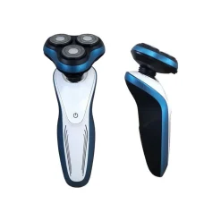 RASOIO 3 TESTINE ELETTRICO RICARICABILE UOMO REGOLAZIONE BARBA BAFFI PELI TX-9174