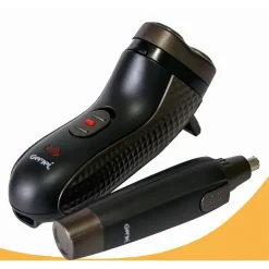 RASOIO A BATTERIA ELETTRICO + RIFINITORE PER NASO ORECCHIE TRIMMER 2IN1 GM-7113