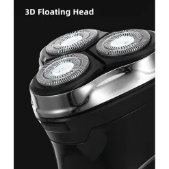 RASOIO A TRIPLE TESTINE ROTANTI TRIMMER BARBA CORDLESS IMPERMEABILE DISPLAY V318