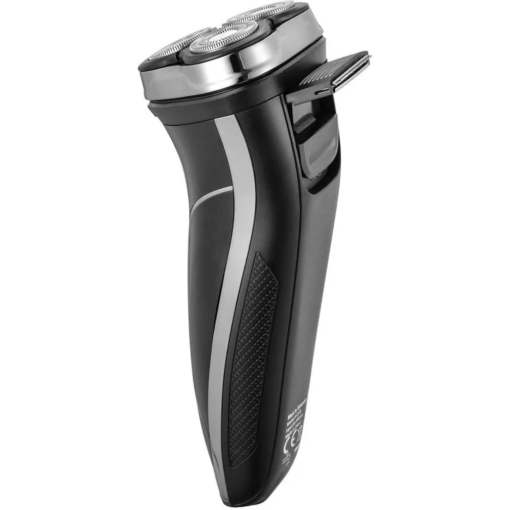 RASOIO A TRIPLE TESTINE ROTANTI TRIMMER BARBA CORDLESS IMPERMEABILE DISPLAY V318