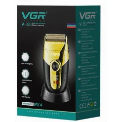 RASOIO BARBA PROFESSIONALE IMPERMEABILE REGOLABARBA RICARICABILE ELETTRICO V-383