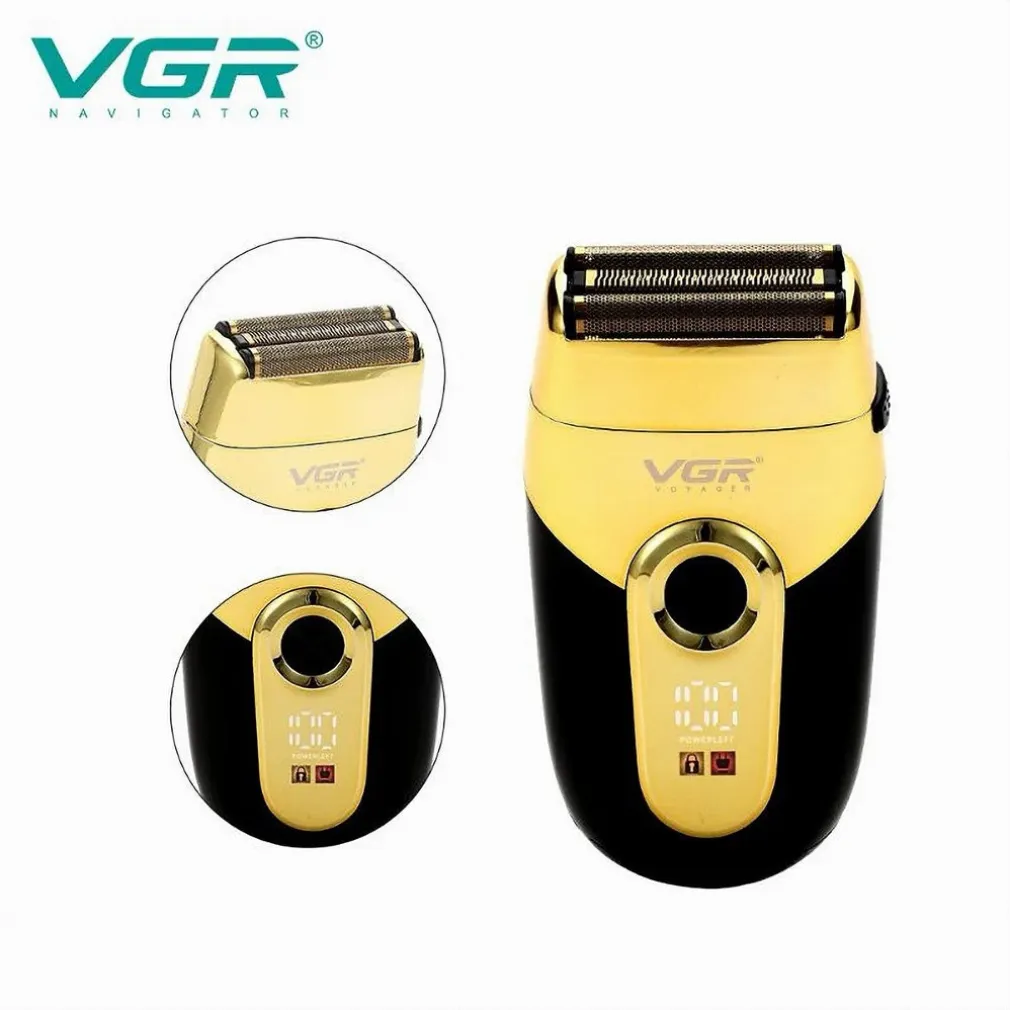 RASOIO BARBA PROFESSIONALE IMPERMEABILE REGOLABARBA RICARICABILE ELETTRICO V-383