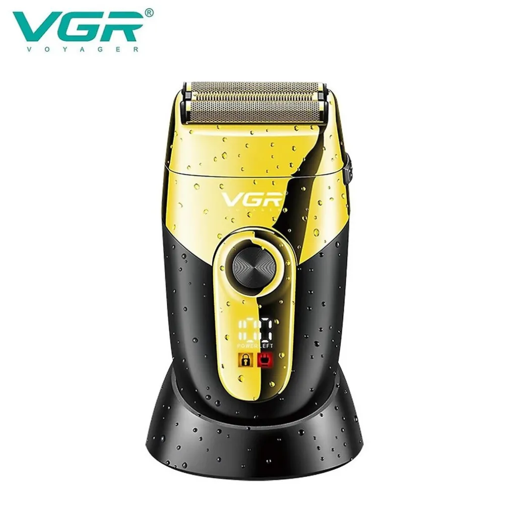 RASOIO BARBA PROFESSIONALE IMPERMEABILE REGOLABARBA RICARICABILE ELETTRICO V-383