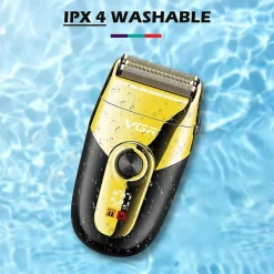 RASOIO BARBA PROFESSIONALE IMPERMEABILE REGOLABARBA RICARICABILE ELETTRICO V-383