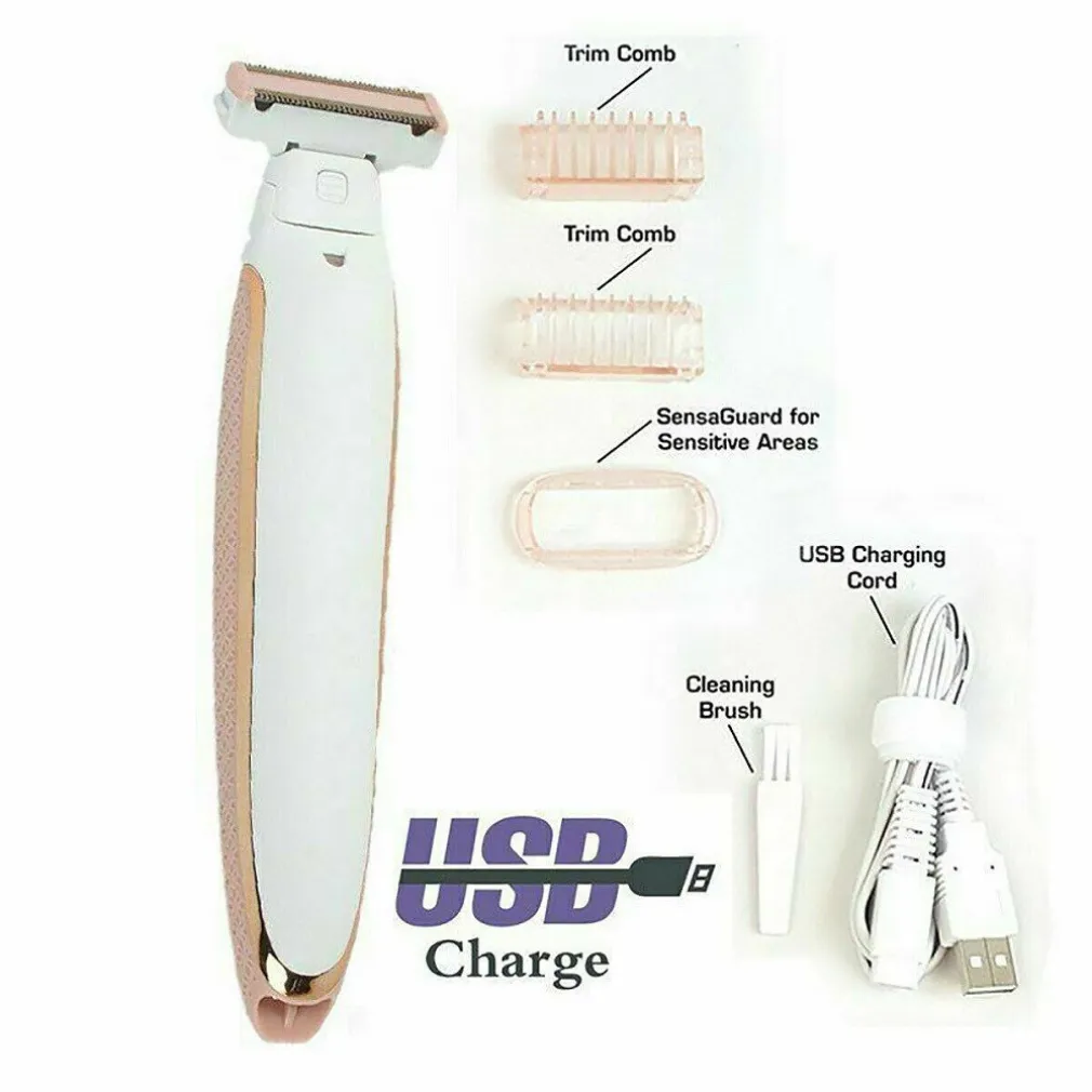 RASOIO DONNA DEPILATORE PELI GAMBE INGUINE BODY ELETTRICO RICARICABILE CORPO