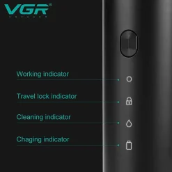 RASOIO ELETTRICO 3 LAME IPX7 IMPERMEABILE USB RICARICABILE INDICATORE LED V-380