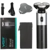 RASOIO ELETTRICO 3 TESTE ROTANTI BARBA CORDLESS USB RIFINITORE IMPERMEABILE V343