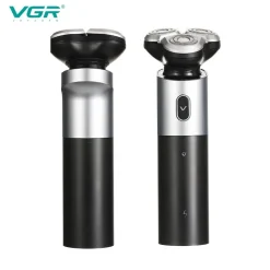 RASOIO ELETTRICO 3 TESTE ROTANTI BARBA CORDLESS USB RIFINITORE IMPERMEABILE V343