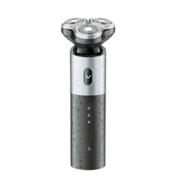 RASOIO ELETTRICO 3 TESTE ROTANTI BARBA CORDLESS USB RIFINITORE IMPERMEABILE V343