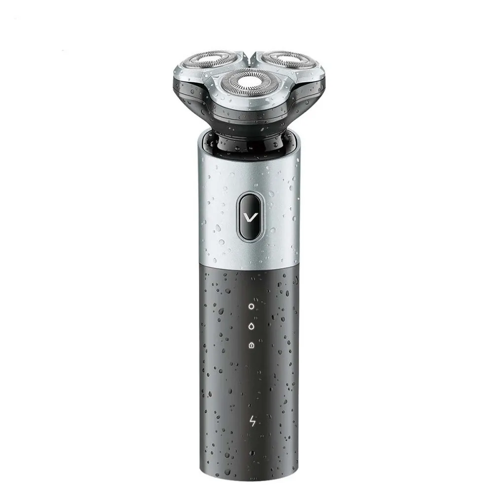 RASOIO ELETTRICO 3 TESTE ROTANTI BARBA CORDLESS USB RIFINITORE IMPERMEABILE V343