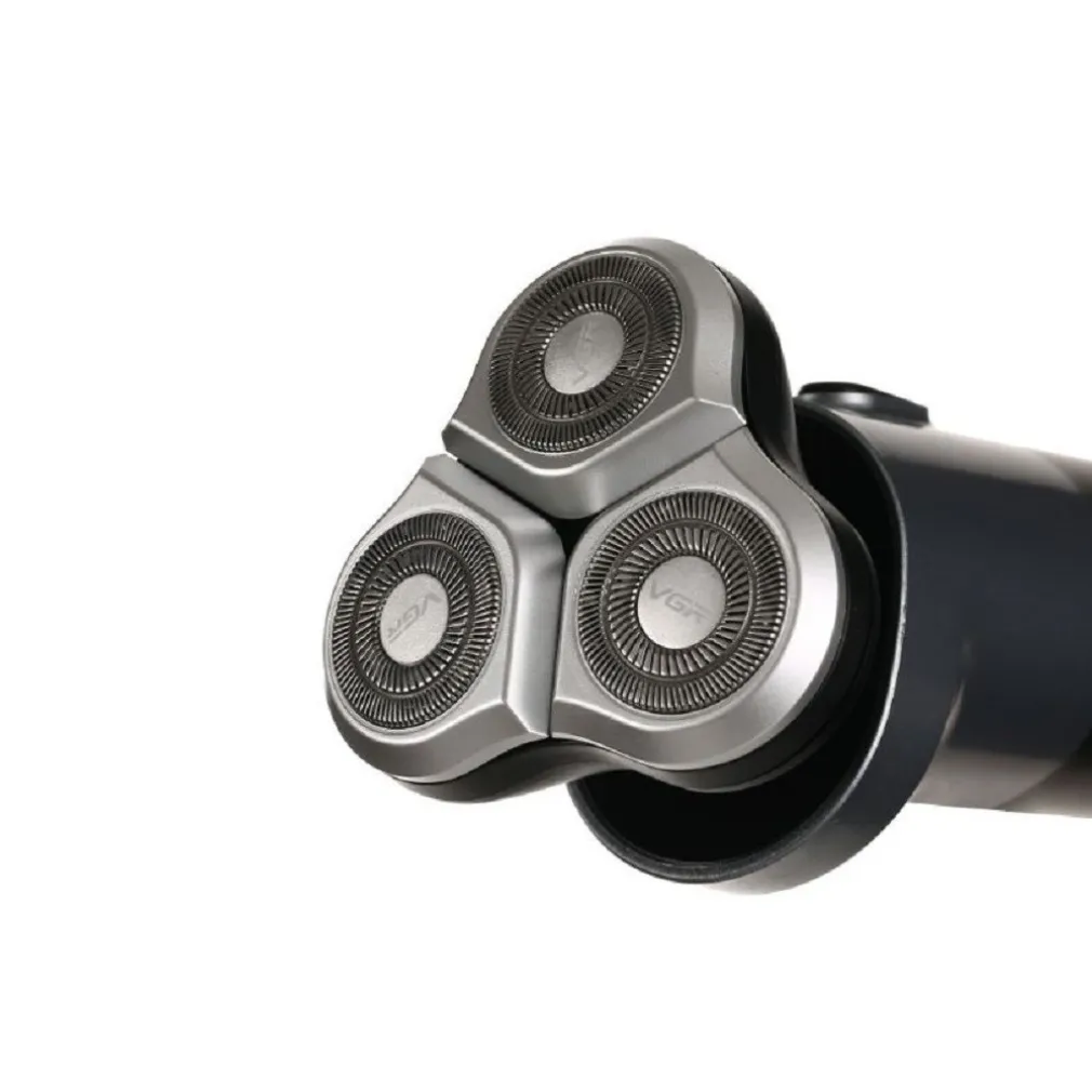 RASOIO ELETTRICO 3 TESTE ROTANTI BARBA CORDLESS USB RIFINITORE IMPERMEABILE V343