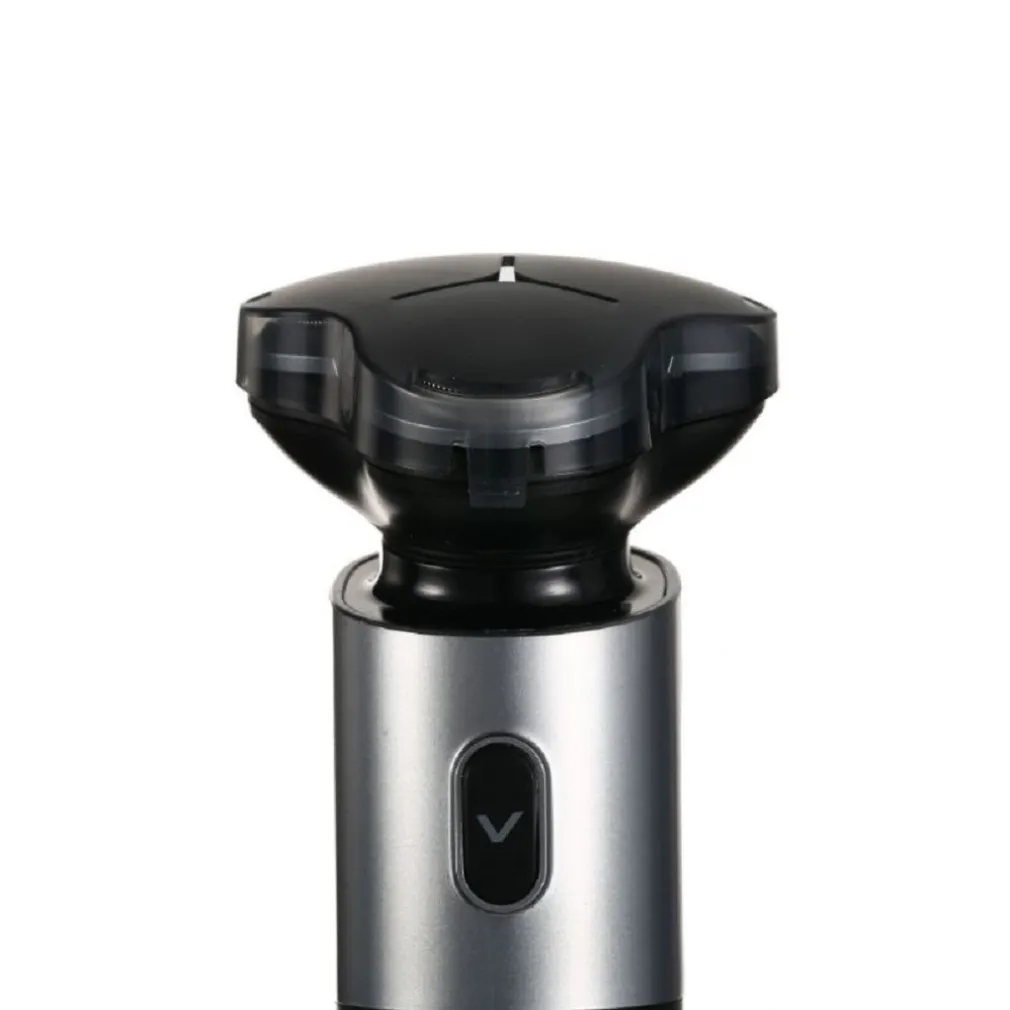 RASOIO ELETTRICO 3 TESTE ROTANTI BARBA CORDLESS USB RIFINITORE IMPERMEABILE V343