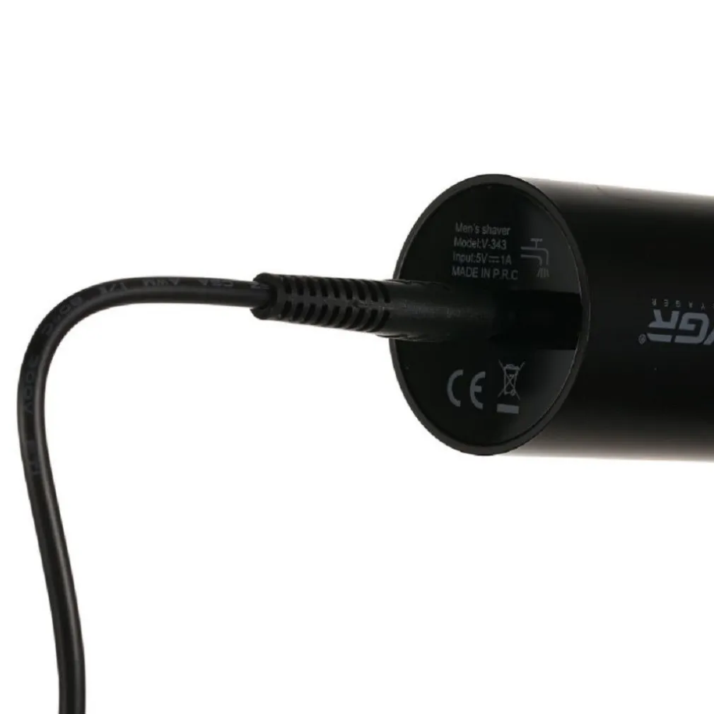 RASOIO ELETTRICO 3 TESTE ROTANTI BARBA CORDLESS USB RIFINITORE IMPERMEABILE V343