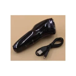 RASOIO ELETTRICO 3 TESTE ROTATIVO A BATTERIA RICARICABILE SENZA FILI UOMO GM-7730