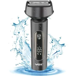 RASOIO ELETTRICO BARBA TRIMMER PROFESSIONALE RICARICABILE IPX7 LAVABILE VGR V-381