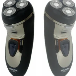 RASOIO ELETTRICO HLW-9399 RICARICABILE 3 TESTINE LAME ACCIAIO BARBA BAFFI