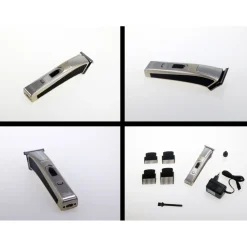 RASOIO ELETTRICO IMPERMEABILE RICARICABILE TAGLIA REGOLA BASETTE BARBA GM-657