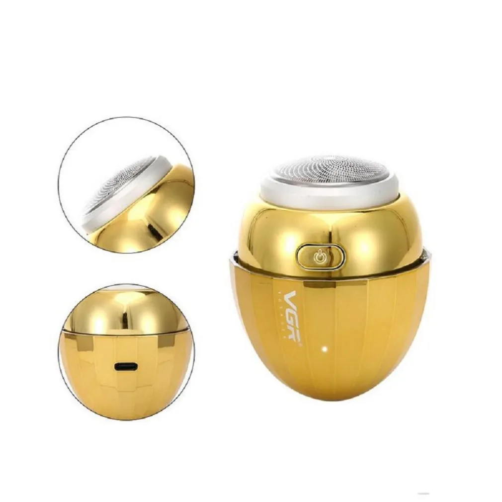 RASOIO ELETTRICO PORTATILE A FORMA DI UOVO RICARICABILE USB IMPERMEABILE V-321