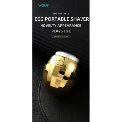 RASOIO ELETTRICO PORTATILE A FORMA DI UOVO RICARICABILE USB IMPERMEABILE V-321