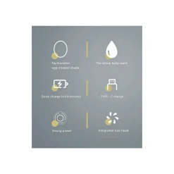RASOIO ELETTRICO PORTATILE A FORMA DI UOVO RICARICABILE USB IMPERMEABILE V-321