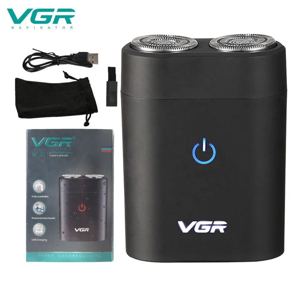 RASOIO ELETTRICO PROFESSIONALE PORTATILE RICARICABILE USB IMPERMEABILE IPX7 V311