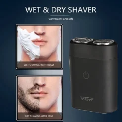 RASOIO ELETTRICO PROFESSIONALE PORTATILE RICARICABILE USB IMPERMEABILE IPX7 V311