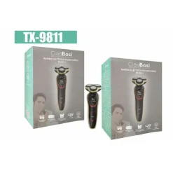 RASOIO ELETTRICO RICARICABILE 3 TESTINE 5D BARBA UOMO IMPERMEABILE 3WATT TX-9811