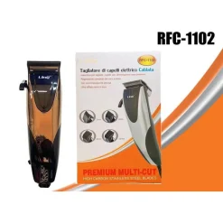 RASOIO ELETTRICO TAGLIA CAPELLI REGOLA BARBA BAFFI BASETTE RFC-1102 4 PETTINI GUIDA
