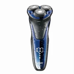 RASOIO ELETTRICO UOMO A 3 TESTE USB DISPLAY LCD BATTERIA RICARICABILE IPX7 V-306