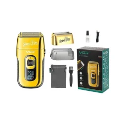 RASOIO ELETTRICO UOMO BARBA E CORPO BATTERIA VGR 332 PER PELLI SENSIBILI PROF