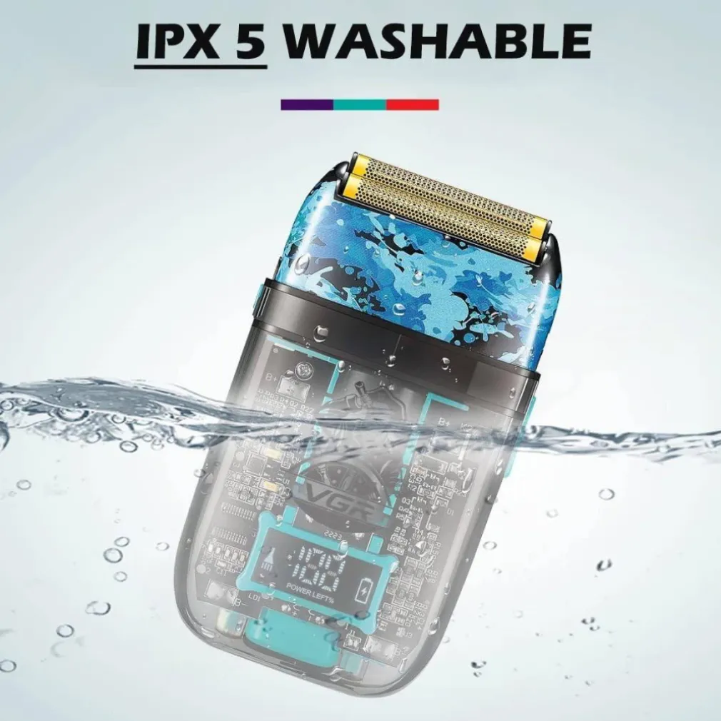 RASOIO ELETTRICO UOMO PER BARBA CAPELLI CORPO PROFESSIONALE REGOLABARBA VGR 352