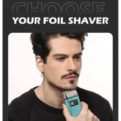 RASOIO ELETTRICO UOMO PER BARBA CAPELLI CORPO DOPPIA TESTINA INDIPENDENTE VGR357