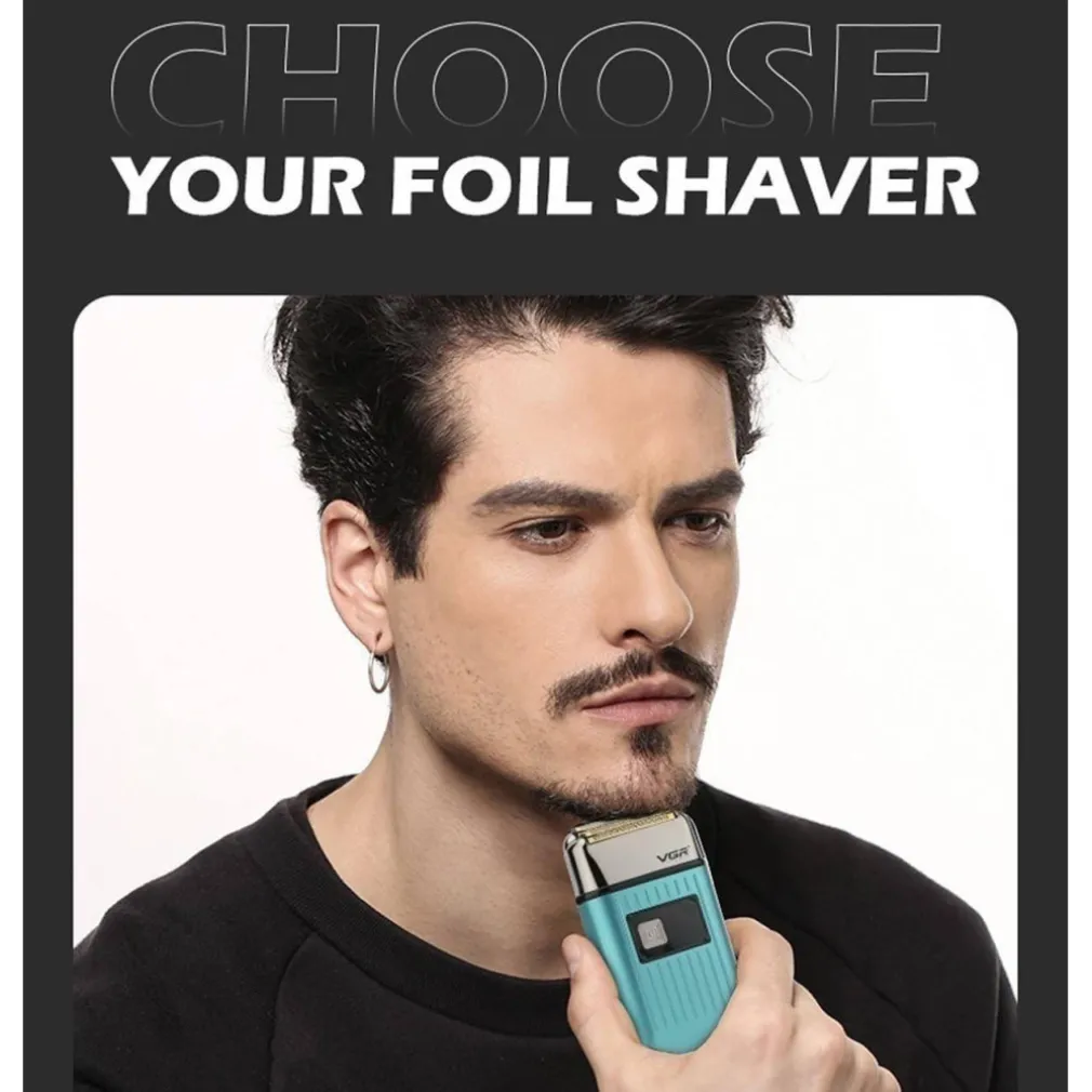 RASOIO ELETTRICO UOMO PER BARBA CAPELLI CORPO DOPPIA TESTINA INDIPENDENTE VGR357