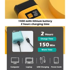 RASOIO ELETTRICO UOMO PER BARBA CAPELLI CORPO DOPPIA TESTINA INDIPENDENTE VGR357