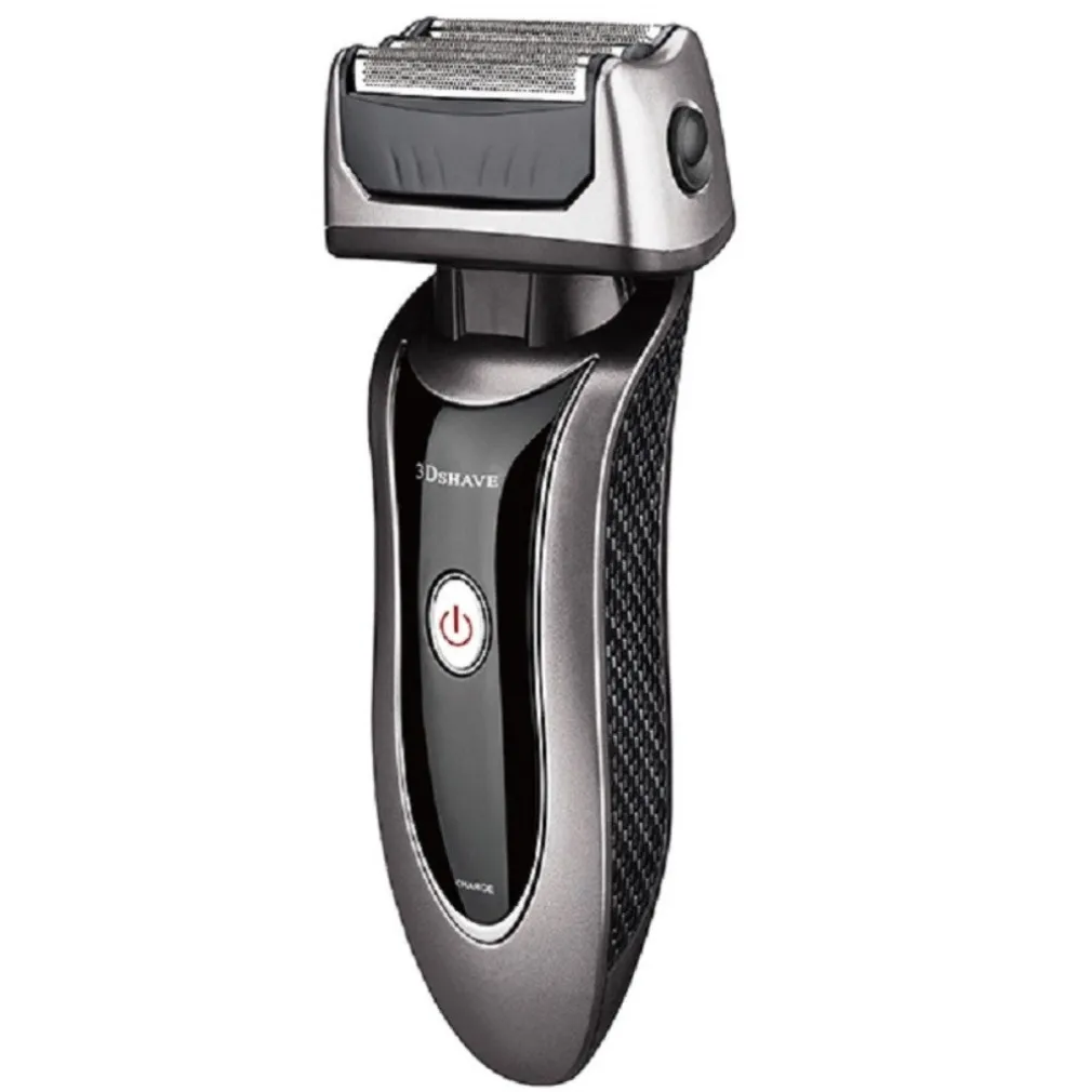 RASOIO ELETTRICO UOMO TAGLIA BARBA RICARICABILE A BATTERIA IMPERMEABILE GM-7050