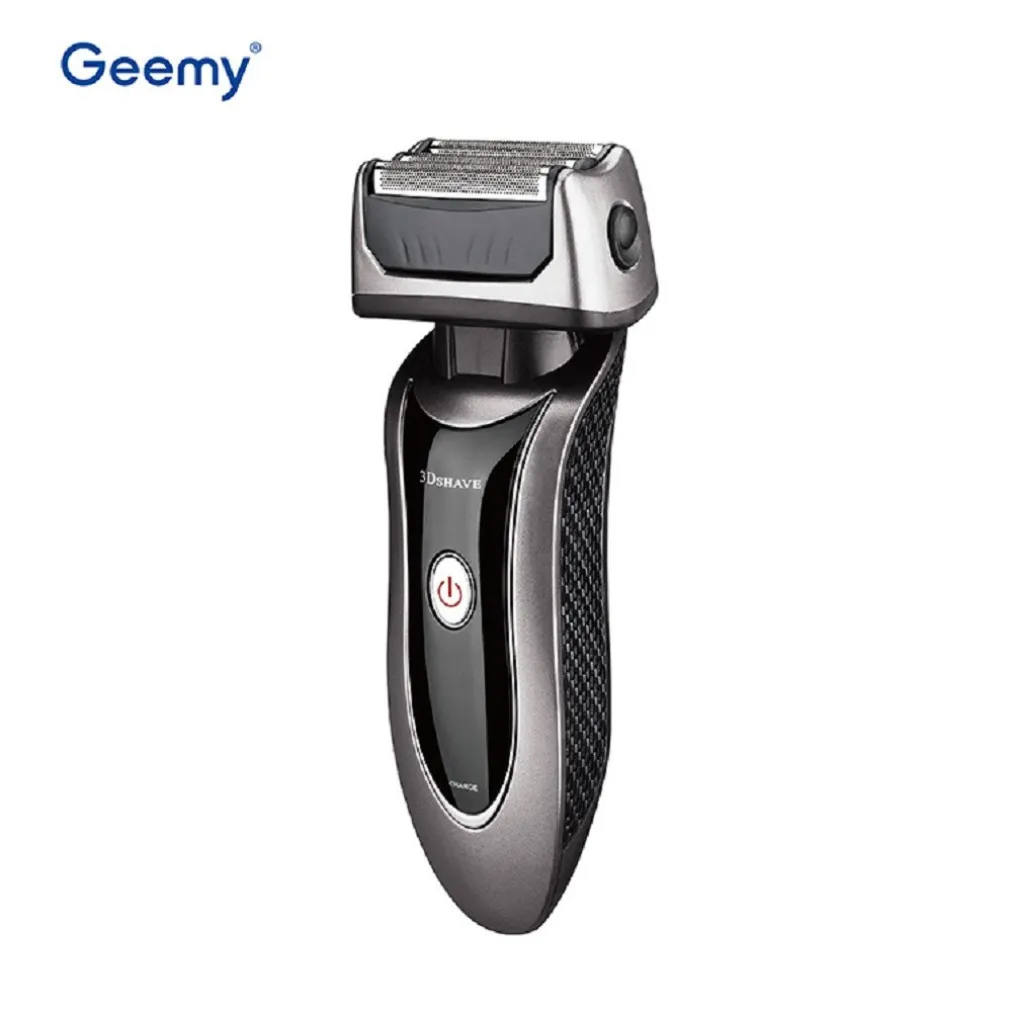 RASOIO ELETTRICO UOMO TAGLIA BARBA RICARICABILE A BATTERIA IMPERMEABILE GM-7050