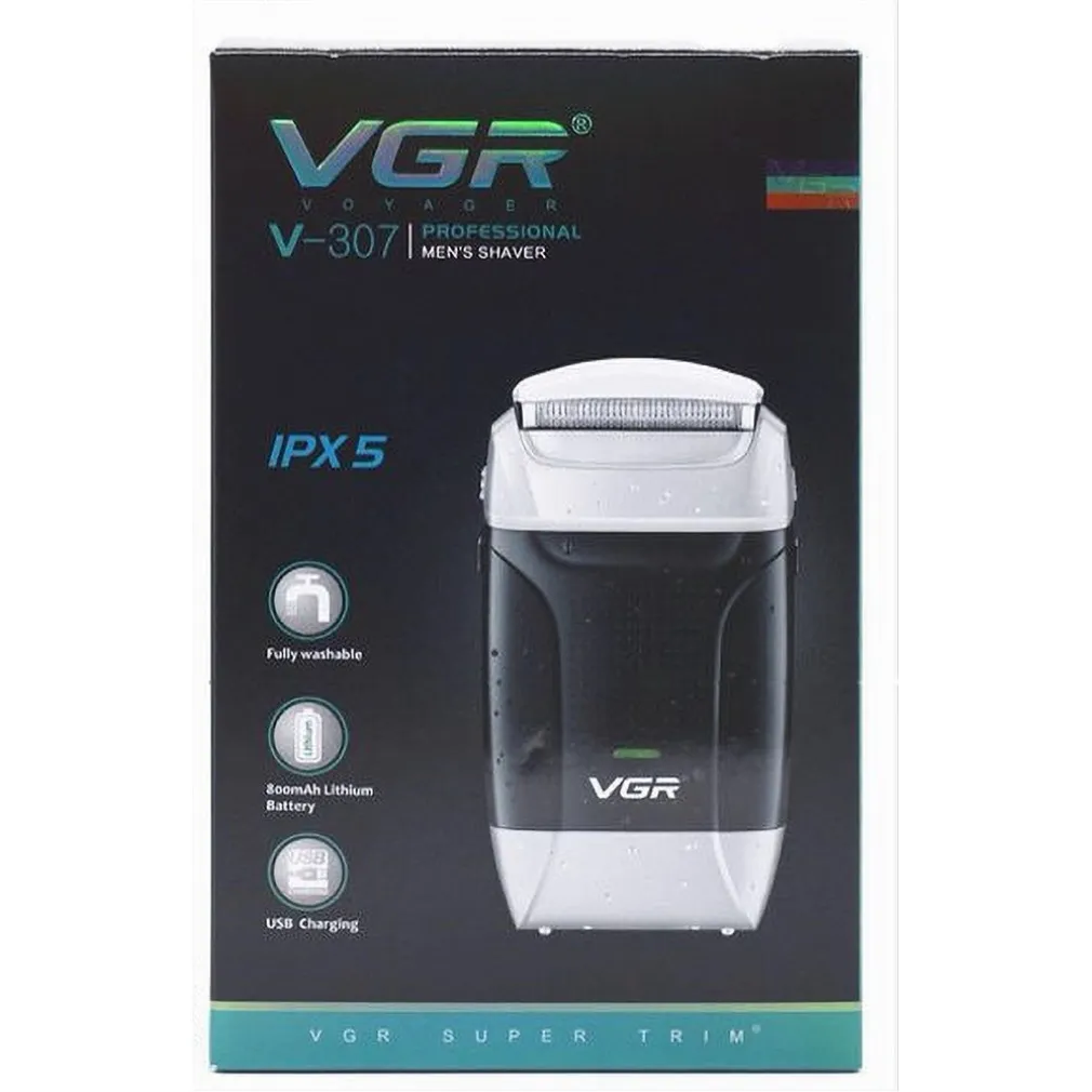 RASOIO ELETTRICO USB 5 W PROFESSIONALE UOMO RICARICABILE IPX5 IMPERMEABILE V-307