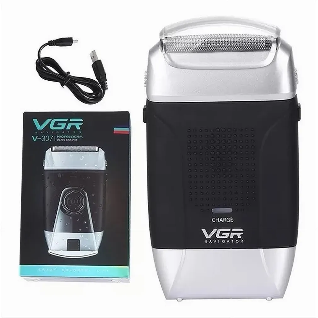 RASOIO ELETTRICO USB 5 W PROFESSIONALE UOMO RICARICABILE IPX5 IMPERMEABILE V-307