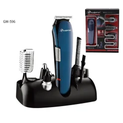 RASOIO 8IN1 GM596 BATTERIA RICARICABILE TRIMMER KIT CURA UOMO TAGLIACAPELLI BARBA