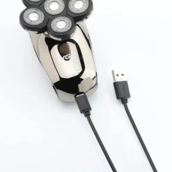 RASOIO 5IN1 LED ELETTRICO CORDLESS USB RICARICABILE IPX6 IMPERMEABILE VGR V-320