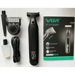 RASOIO PROFESSIONALE A LAMA RIFINITORE REGOLA CAPELLI BARBA UOMO DISPLAY LED V-360