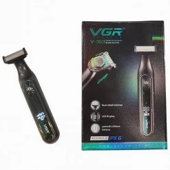 RASOIO PROFESSIONALE A LAMA RIFINITORE REGOLA CAPELLI BARBA UOMO DISPLAY LED V-360