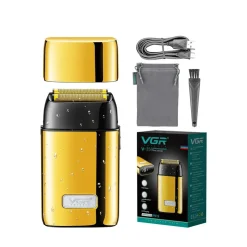 RASOIO PROFESSIONALE ELETTRICO IMPERMEABILE BARBA TRIMMER DISPLAY DIGITALE V-356